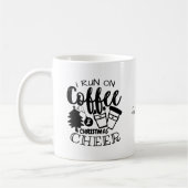 Ich laufe auf Kaffee Weihnachten Chef Black Script Kaffeetasse (Links)