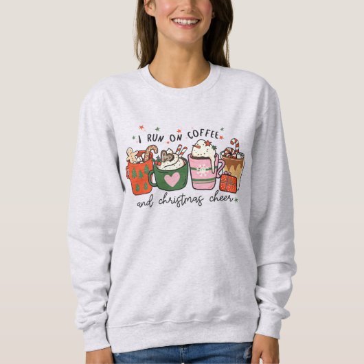 Ich laufe auf Kaffeehauszeit Sweatshirt (Vorderseite)