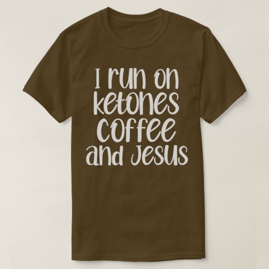 Ich laufe auf Ketones Kaffee Jesus T-Shirt (Design vorne)