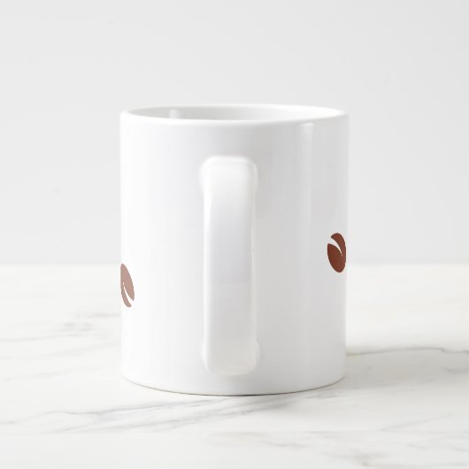 "Ich laufe auf Koffein und Chaos." Jumbo-Tasse (Rückseite)