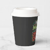 Ich laufe auf Matcha und Weihnachten heiße grünes  Pappbecher (Rechts)