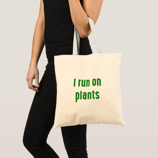Ich laufe auf Pflanze Tragetasche (Vorderseite (Produkt))