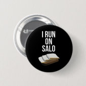 Ich laufe auf Salo Lustiger ukrainischer Schweines Button (Vorne & Hinten)