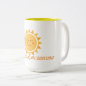 Ich laufe auf Sonnenschein zwei Tone Zweifarbige Tasse (VorderseiteRechts)