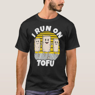 Ich laufe auf Tofu Vegane vegetarische Runner Anim T-Shirt