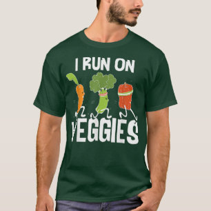 Ich laufe auf Veggies, auf Veganer Pflanze basiere T-Shirt