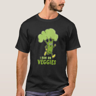 Ich laufe auf Veggies, dem sportlichen Brokkoli T-Shirt