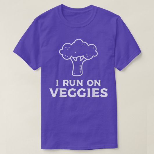 Ich laufe auf Veggies Vegan Vegetarier T-Shirt (Design vorne)