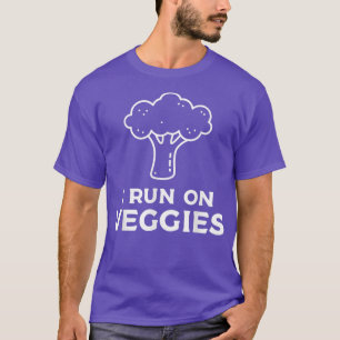 Ich laufe auf Veggies Vegan Vegetarier T-Shirt