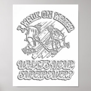 Ich laufe auf Wasser-Eishockey-lustige Geschenke f Poster
