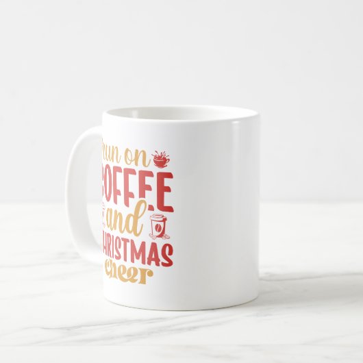 Ich laufe auf Weihnachtsgeschenk-Tasse Kaffeetasse (Vorderseite Links)