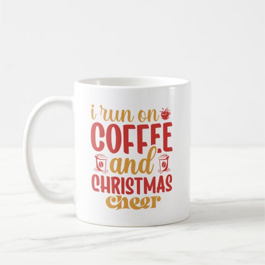 Ich laufe auf Weihnachtsgeschenk-Tasse Kaffeetasse (Links)