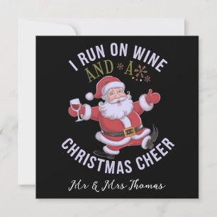 Ich laufe auf Wein und Weihnachten Chef Einladung