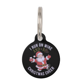 Ich laufe auf Wein und Weihnachten Chef Haustiermarke