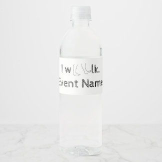 Ich laufe, benutzerdefinierter Eventname Wasserfla Wasserflaschenetikett