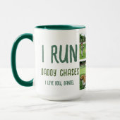 Ich laufe, Daddy jagt hinterher Foto-Mug Tasse (Links)