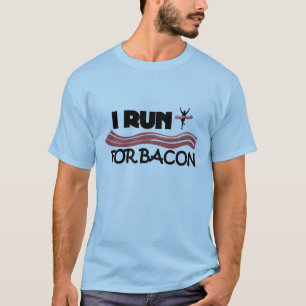 Ich laufe für Bacon - Funny Running Shirt für Männ