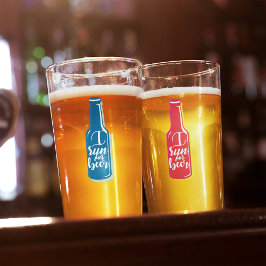 Ich laufe für Bier Fitness Spaß Blue Flasche Glas