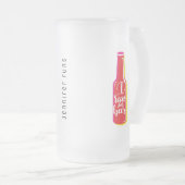 Ich laufe für Bier Fitness Spaß Red Bottle Mattglas Bierglas (VorderseiteRechts)