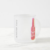 Ich laufe für Bier Fitness Spaß Red Bottle Mattglastasse (VorderseiteRechts)