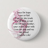 Ich laufe für das Leben Button (Vorderseite)