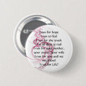 Ich laufe für das Leben Button (Vorne & Hinten)