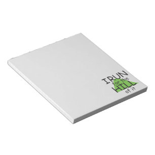 Ich laufe für den Hügel es © Funny Runner Notepad Notizblock