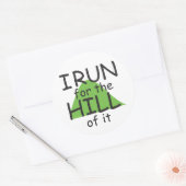 Ich laufe für den Hügel es © - Funny Runner Sticke Runder Aufkleber (Umschlag)