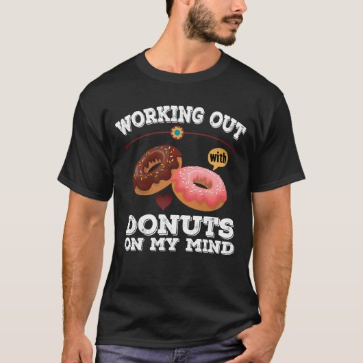 Ich laufe für Donuts’ Funny Workout Shirt - Humorv (Vorderseite)