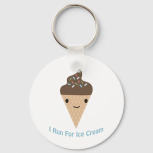 Ich laufe für Eiscreme Schlüsselanhänger