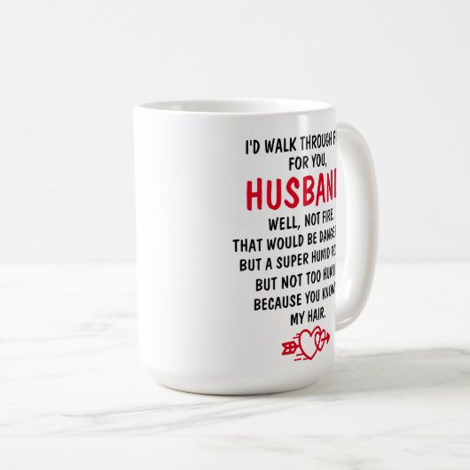  Ich laufe für euch Mann durch Feuer, Kaffeetasse (VorderseiteRechts)