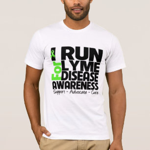Ich laufe für Lyme-Borreliose-Bewusstsein T-Shirt