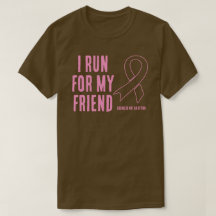 Ich laufe für meinen Freund rosa Ribbon-T - Shirt