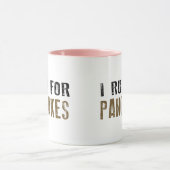 Ich laufe für Pfannkuchen Tasse (Zentrum)