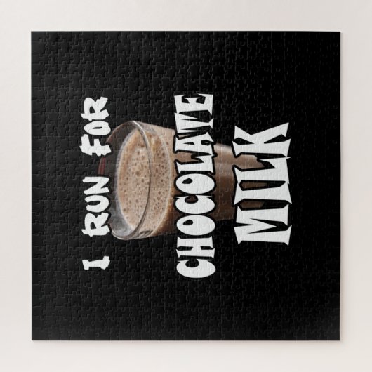 Ich laufe für Schokoladenmilch Puzzle (Vertikal)