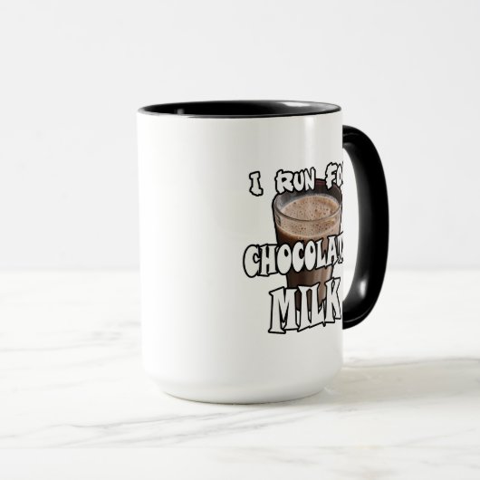 Ich laufe für Schokoladenmilch Tasse (VorderseiteRechts)