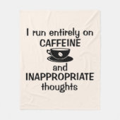 Ich laufe ganz auf Koffein Fleecedecke (Vorderseite)