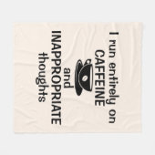 Ich laufe ganz auf Koffein Fleecedecke (Vorderseite (Horizontal))