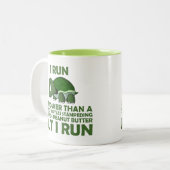 Ich laufe. Ich bin langsamer als eine Schildkröte, Zweifarbige Tasse (Vorderseite Links)