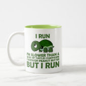 Ich laufe. Ich bin langsamer als eine Schildkröte, Zweifarbige Tasse (Links)
