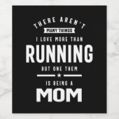 Ich laufe Liebe. Ich Liebe als Mama Weinetikett (Einzelnes Label)