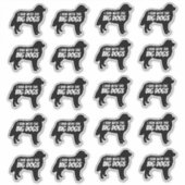 Ich laufe mit den großen Hundeklammern Aufkleber (Vorderseite)