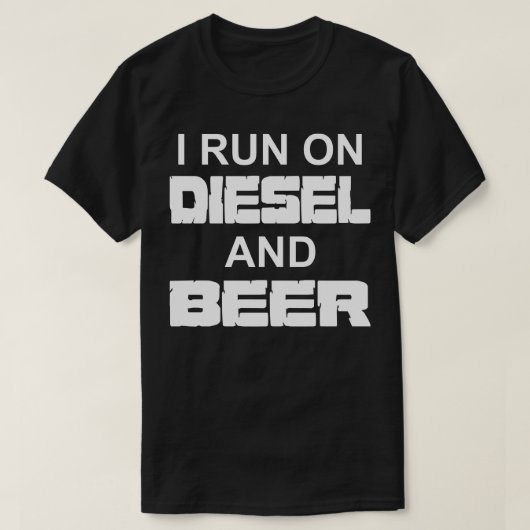 Ich laufe mit Diesel und Bier Hoodie Truck Turbo B T-Shirt (Design vorne)