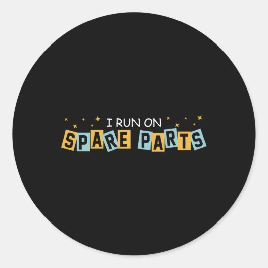 Ich laufe mit einem gespenstischen P-Lebertranspla Runder Aufkleber (Vorderseite)