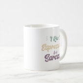 Ich laufe mit Espresso und Sarkasmus - lustiger Ka Kaffeetasse (VorderseiteRechts)