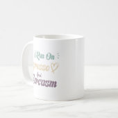 Ich laufe mit Espresso und Sarkasmus - lustiger Ka Kaffeetasse (Vorderseite Links)