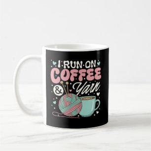 Ich laufe mit Kaffee und Garn - Lustiger Stricklie Kaffeetasse