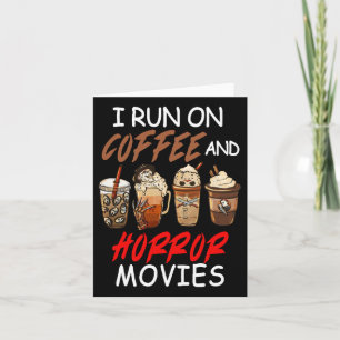 Ich laufe mit Kaffee und Horrorfilmen Gruselblut-H Karte