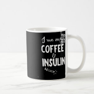 Ich laufe mit Kaffee und Insulin Fun Diabetes Awar Kaffeetasse