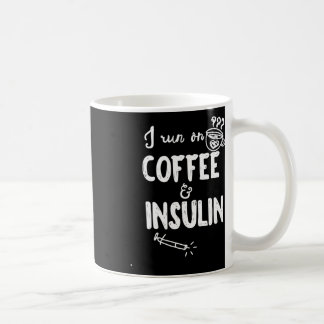 Ich laufe mit Kaffee und Insulin Fun Diabetes Awar Kaffeetasse